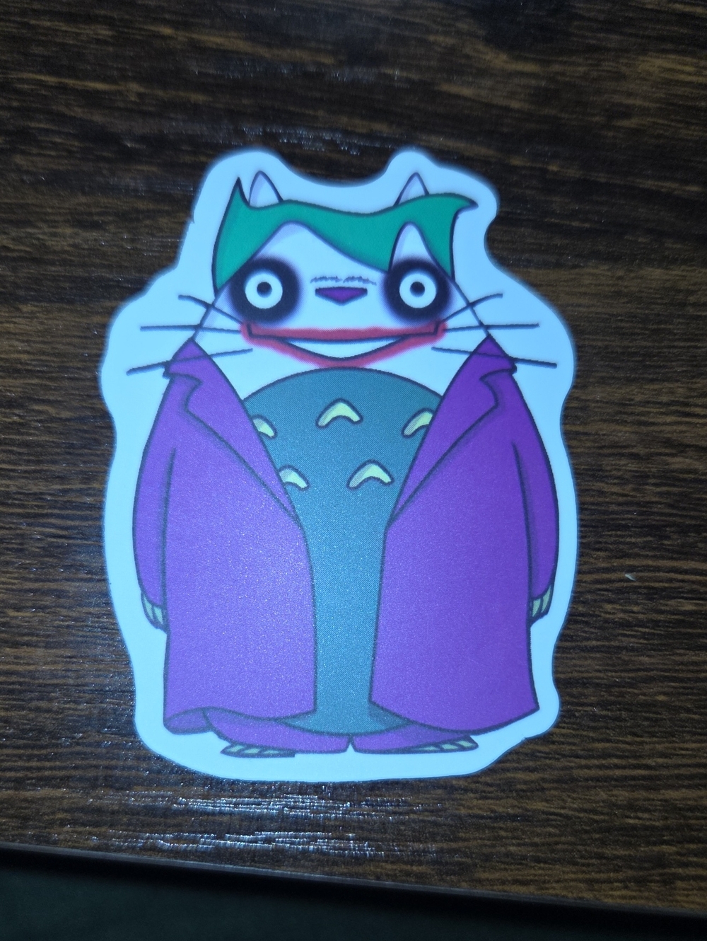 Purple & Green Cat Character Sticker – Fun Cartoon Accessory - Picture 2 of 2